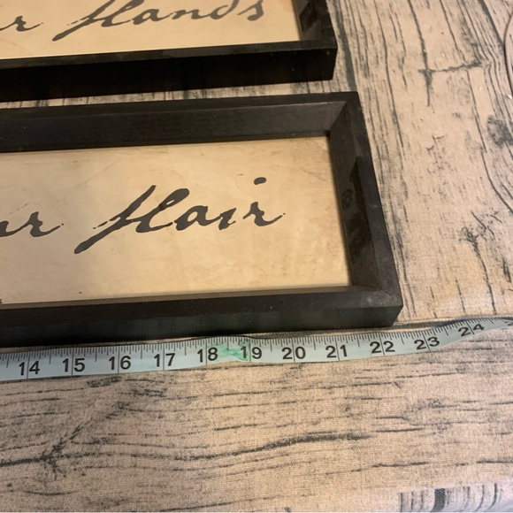 Pottery Barn New Bathroom Wall Art Wash Your Hands Comb Your Hair Brush Teeth - Picture 11 of 12